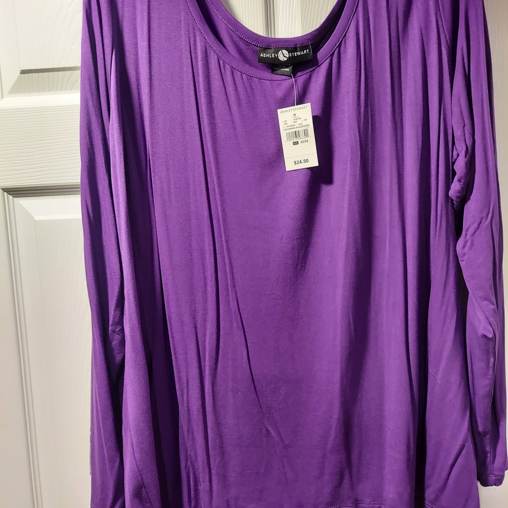 Ashley Stewart Vibrant Purple Blouse